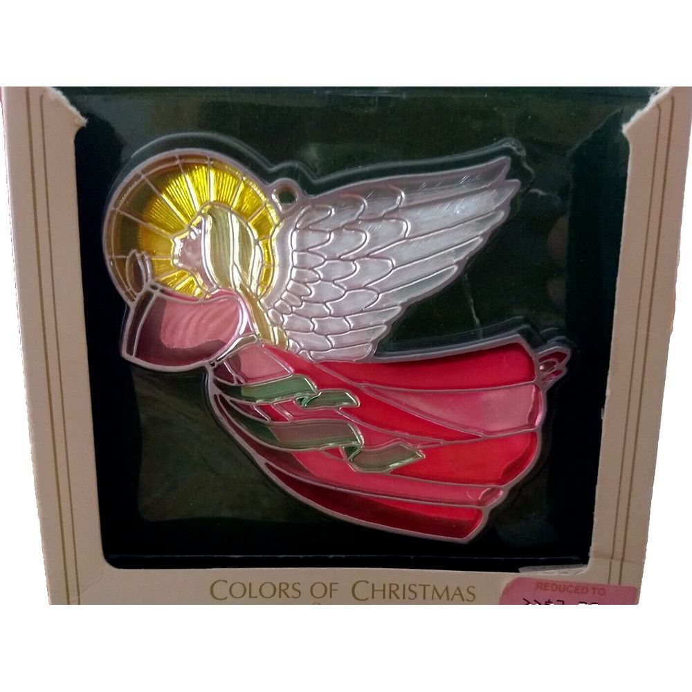 Hallmark Keepsake ANGEL Sun Catcher Ornament Colors of‎ Christmas Vintage 1981